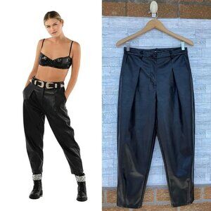 Seta Apparel Women's Leather Baggy Pants small